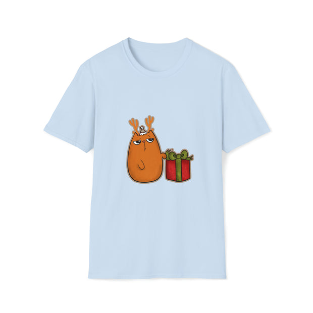 Christmas cat Unisex Softstyle T-Shirt