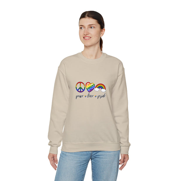 Peace Love Pride Unisex Heavy Blend™ Crewneck Sweatshirt