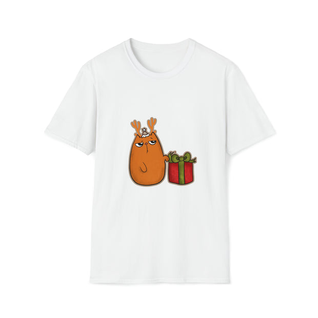 Christmas cat Unisex Softstyle T-Shirt