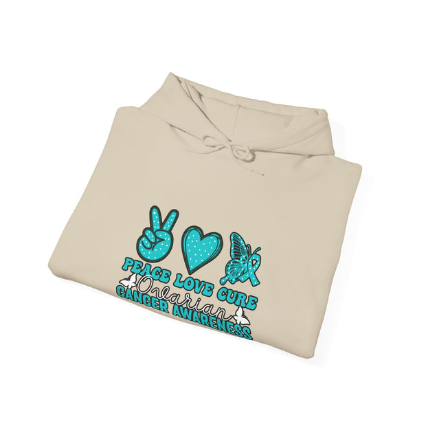 Peace Love Cure Unisex Heavy Blend™ Hooded Sweatshirt