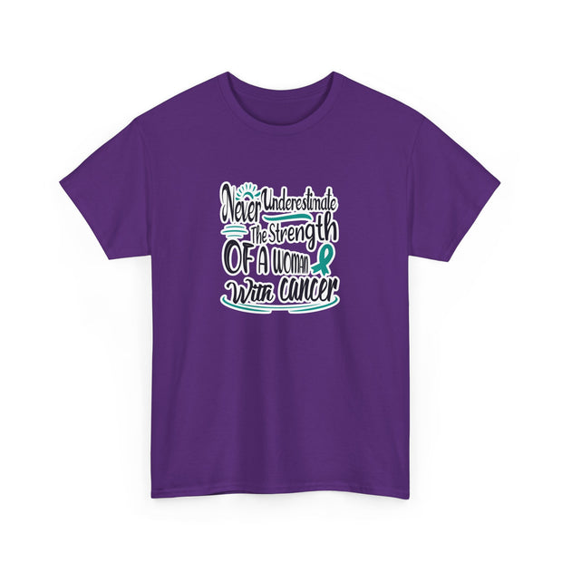 Ovarian Cancer Unisex Heavy Cotton Tee