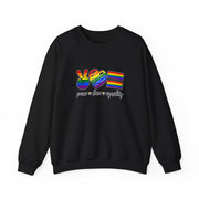 Peace Love Equality Unisex Heavy Blend™ Crewneck Sweatshirt