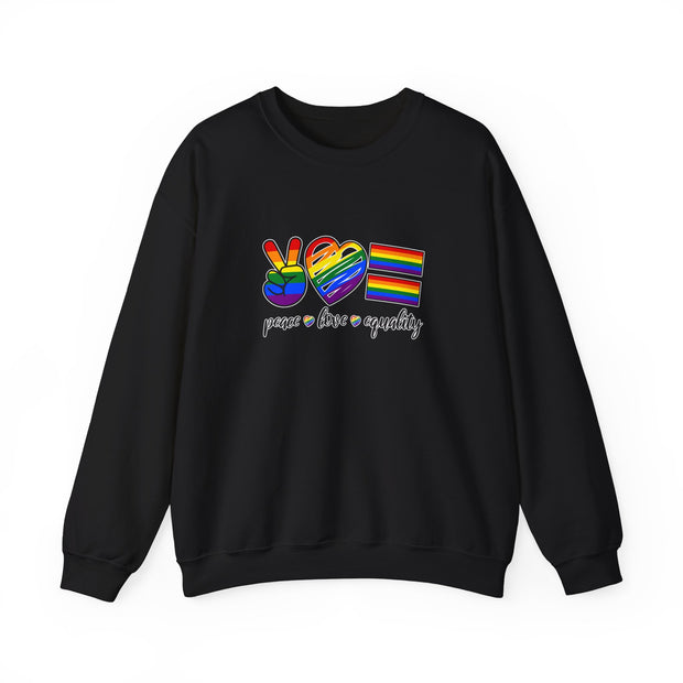 Peace Love Equality Unisex Heavy Blend™ Crewneck Sweatshirt