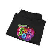 Soda Pop Heart Hoodie - Retro Unisex Sweatshirt for Fun Gatherings, Cozy Nights, Music Festivals, Unique Gifts & Casual Wear