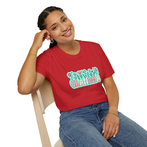 Grandma Flowers Unisex Softstyle T-Shirt
