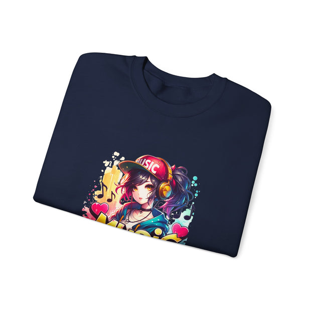 Graffiti Anime Girls Unisex Heavy Blend™ Crewneck Sweatshirt