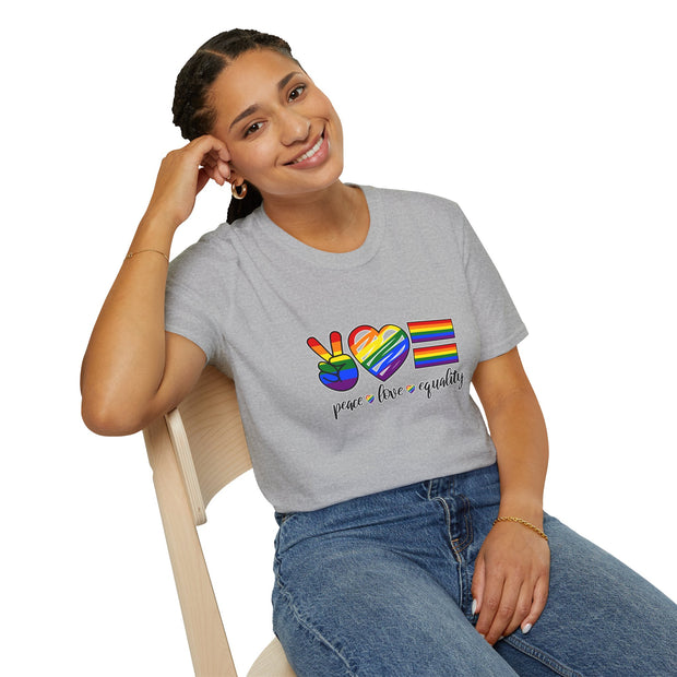 Peace Love and Equality Unisex Softstyle T-Shirt