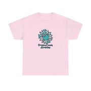 Ovarian Cancer Sunflower Unisex Heavy Cotton Tee