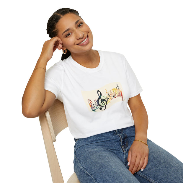 Musical Notes Unisex Softstyle T-Shirt