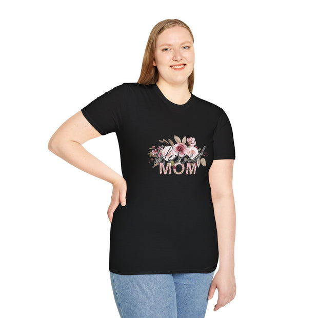 Mom Flowers Unisex Softstyle T-Shirt