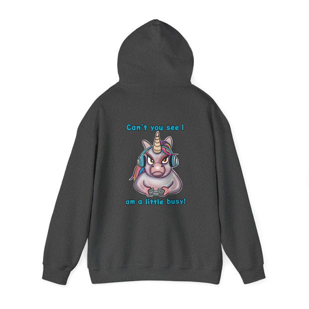 Busy Gaming Unicorn Unisex Heavy Blend™ Hooded Sweatshirt