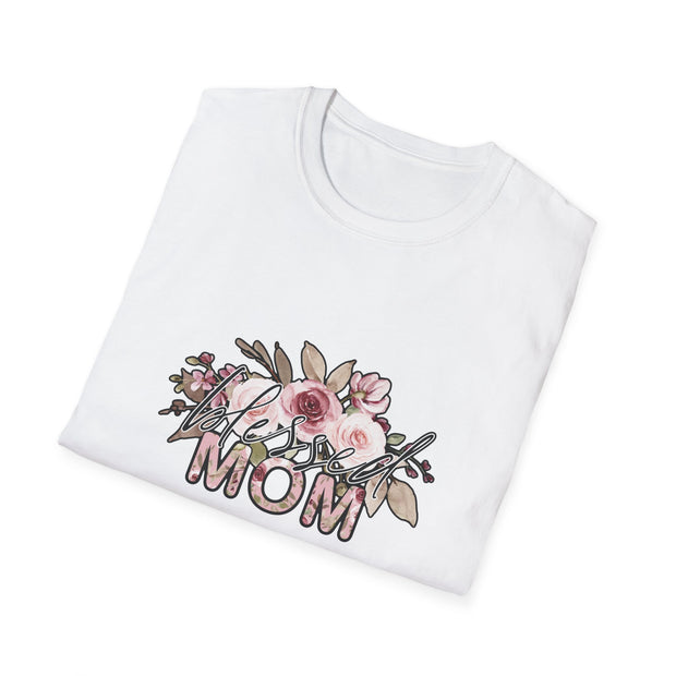 Mom Flowers Unisex Softstyle T-Shirt