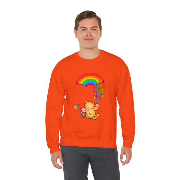 Winnie the Pooh Raining Pride Unisex Heavy Blend™ Crewneck Sweatshirt
