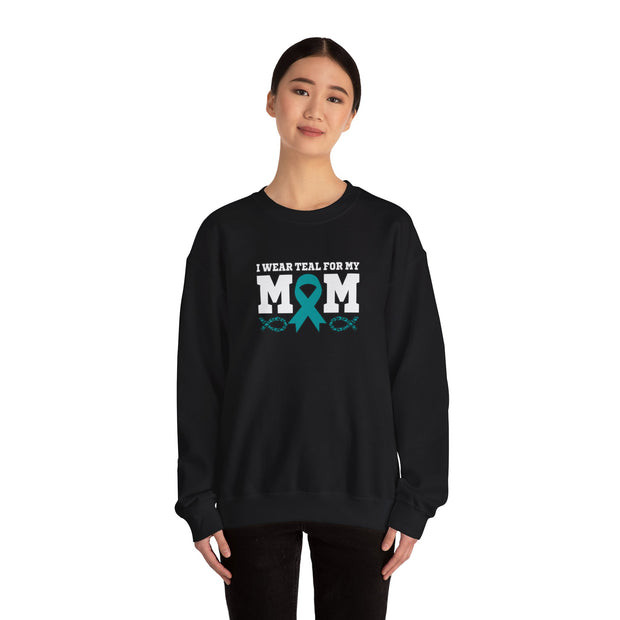 Teal for Mom Unisex Heavy Blend™ Crewneck Sweatshirt