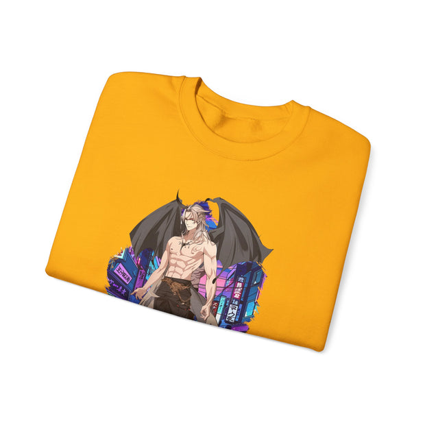 Anime Male Demon Unisex Heavy Blend™ Crewneck Sweatshirt