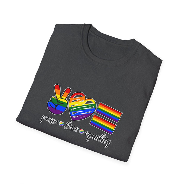 Peace Love and Equality Unisex Softstyle T-Shirt