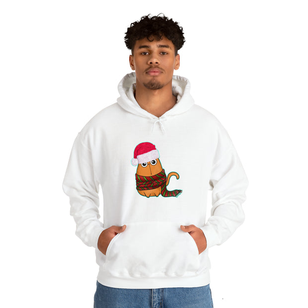 Christmas cat Unisex Heavy Blend™ Hooded Sweatshirt