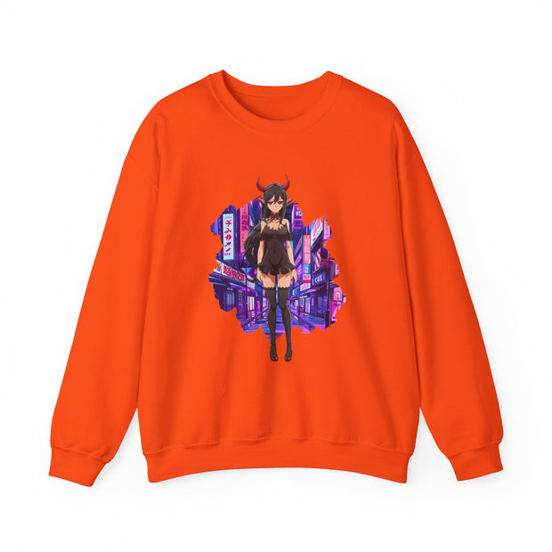 Anime Female Demon Unisex Heavy Blend™ Crewneck Sweatshirt