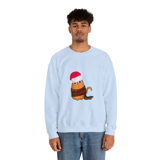 Christmas cat Unisex Heavy Blend™ Crewneck Sweatshirt