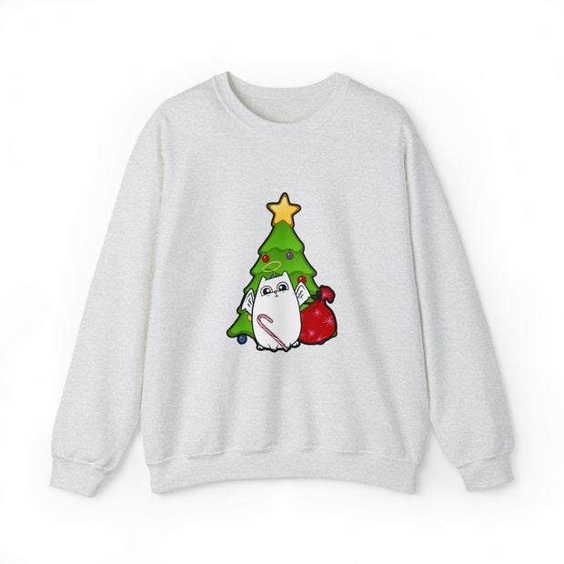 Christmas cat Unisex Heavy Blend™ Crewneck Sweatshirt