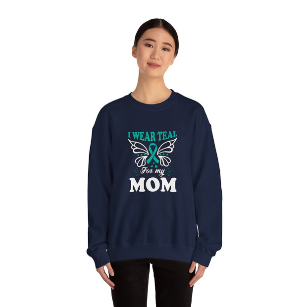 Teal for Mom Unisex Heavy Blend™ Crewneck Sweatshirt