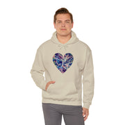 Heart Butterfly Unisex Heavy Blend™ Hooded Sweatshirt