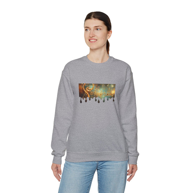 Golden Musical Notes Unisex Heavy Blend™ Crewneck Sweatshirt