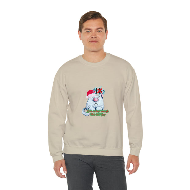 Christmas cat Unisex Heavy Blend™ Crewneck Sweatshirt