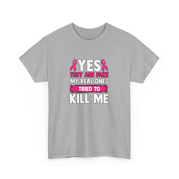 Breast Cancer Unisex Heavy Cotton Tee
