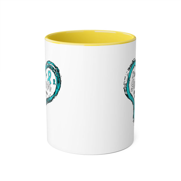 Ovarian Cancer Survivor Accent Mugs, 11oz