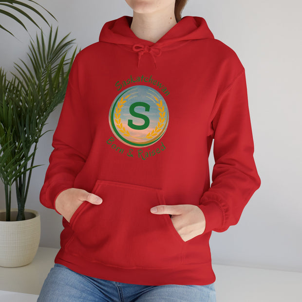 Saskatchewan Born & Raised Unisex Heavy Blend™ Hooded Sweatshirt