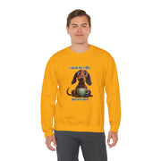 Funny Coffee Dog Unisex Heavy Blend™ Crewneck Sweatshirt