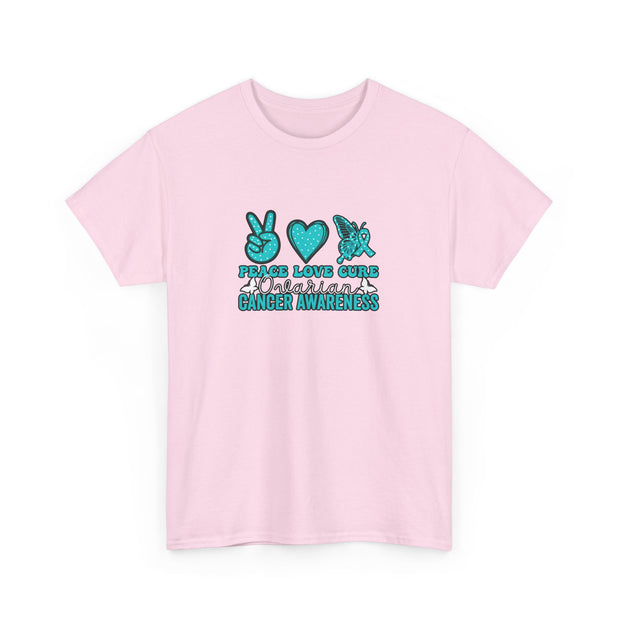 Peace Love Cure Unisex Heavy Cotton Tee