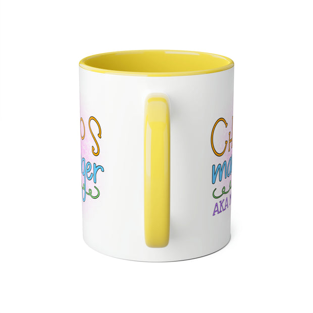 Chaos Manager Accent Mugs, 11oz