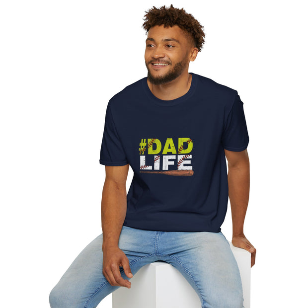 Baseball Dad Life Unisex Softstyle T-Shirt