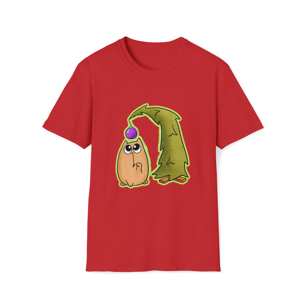 Christmas cat Unisex Softstyle T-Shirt