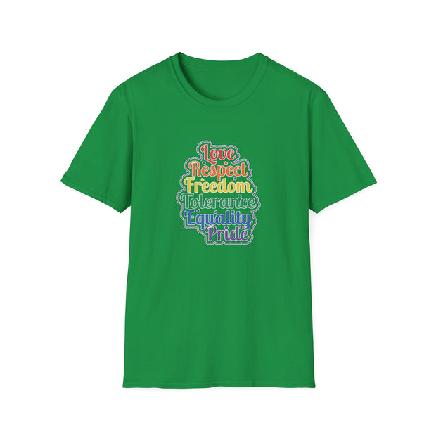 Love Respect Freedom Unisex Softstyle T-Shirt