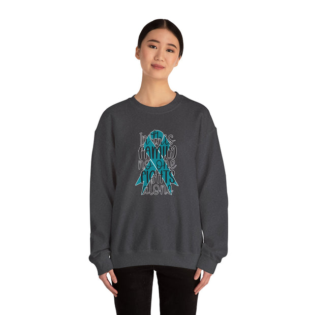 In this Family Support Unisex Heavy Blend™ Crewneck Sweatshirt
