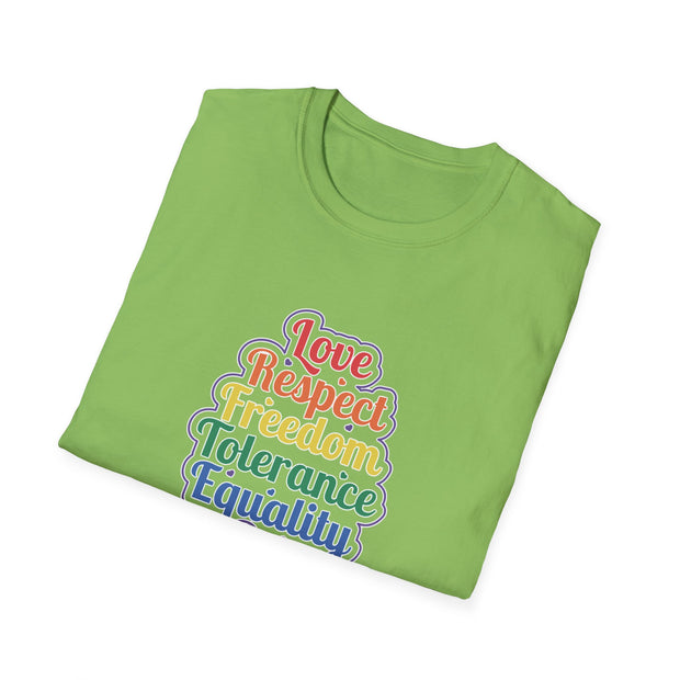 Love Respect Freedom Unisex Softstyle T-Shirt