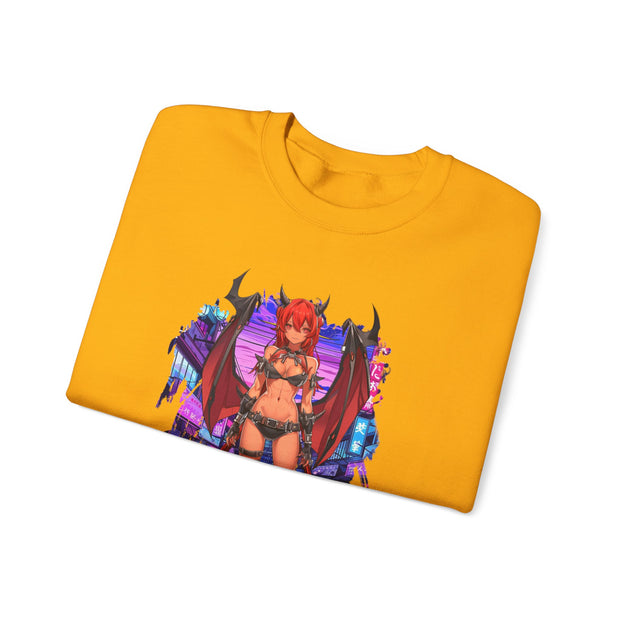 Anime Female Demon Unisex Heavy Blend™ Crewneck Sweatshirt