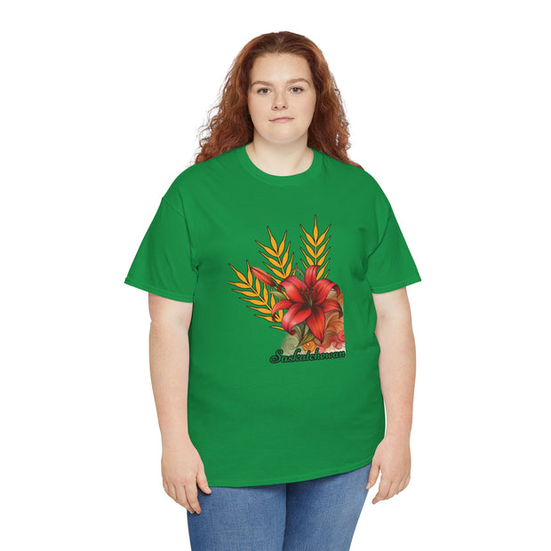 Saskatchewan Lily Unisex Heavy Cotton Tee