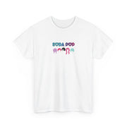 Colorful Soda Pop Unisex Heavy Cotton Tee | Fun Graphic Tee for All Occasions, Festival Apparel, Casual Wear, Gift Ideas, Summer Style