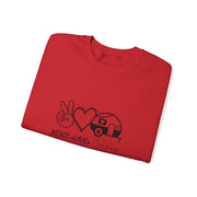 Peace Love Camping Unisex Heavy Blend™ Crewneck Sweatshirt