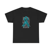 Family Support Ovarian Cancer Unisex Heavy Cotton Tee