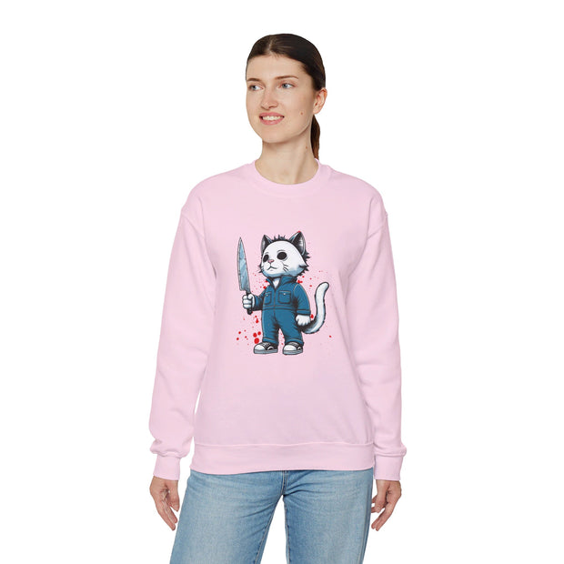 Horror Movie Cats Unisex Heavy Blend™ Crewneck Sweatshirt