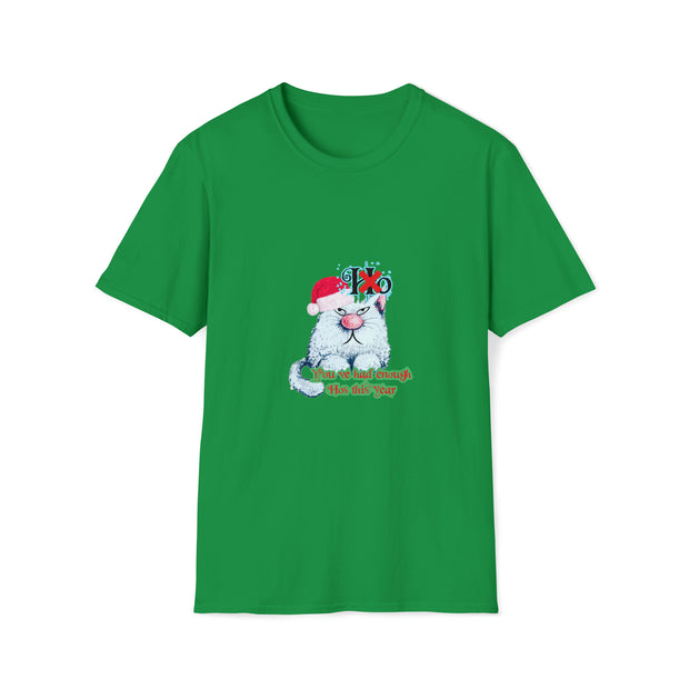 Christmas cat Unisex Softstyle T-Shirt
