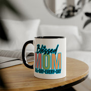 Blessed Mom Accent Mugs, 11oz