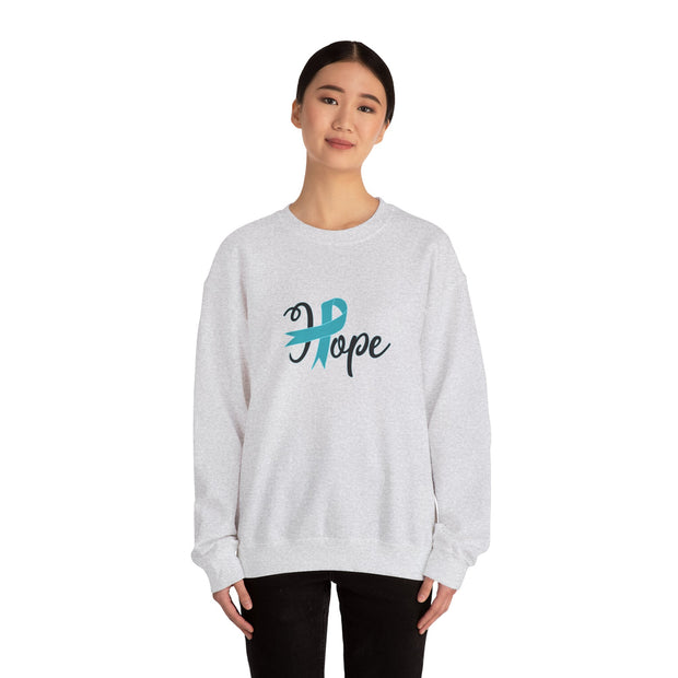 Ovarian Cancer Hope Unisex Heavy Blend™ Crewneck Sweatshirt