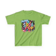 Kids Soda Pop Tee, Fun T-Shirt, Cute Apparel for Kids, Gift for Birthdays, Playdate Outfit, Colorful Kidswear