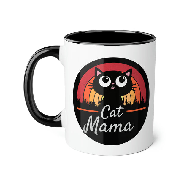 Cat Mama Accent Mugs, 11oz